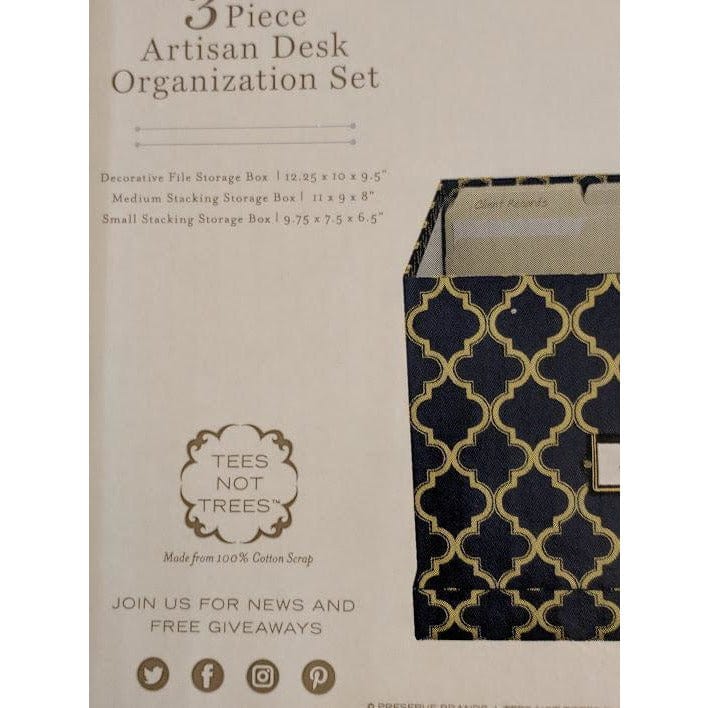 Heavy Duty Office Storage Boxes with Lids-Set of 3 Upcycled Cloth Scrap Boxes、mySite、g9winljtr