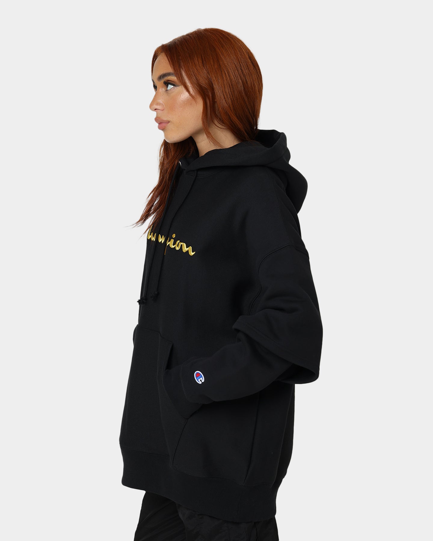 Champion Reverse Weave Double Layer Hoodie Black/Gold、mySite、zt4zffjzw