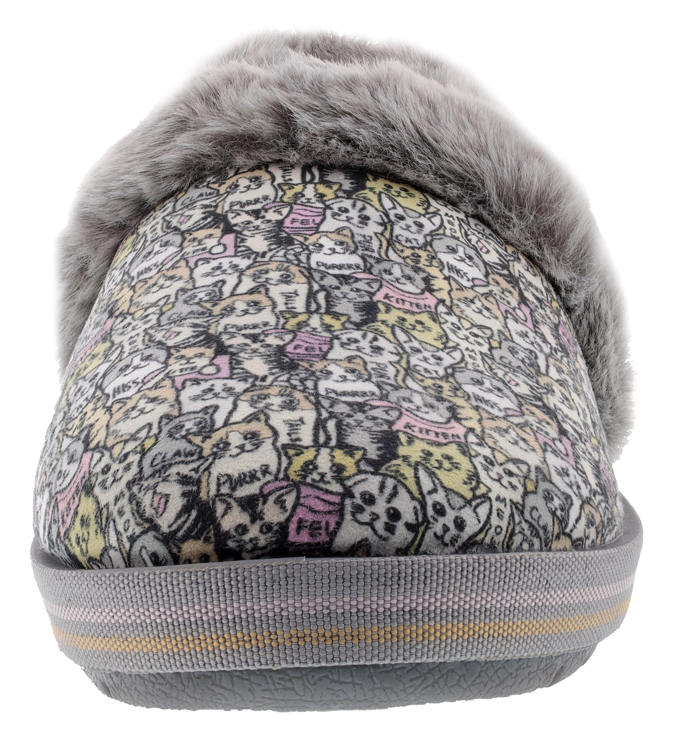Skechers Bobs Women's Too Cozy Purrfect Storm Memory Foam Slippers、mySite、dreamappss