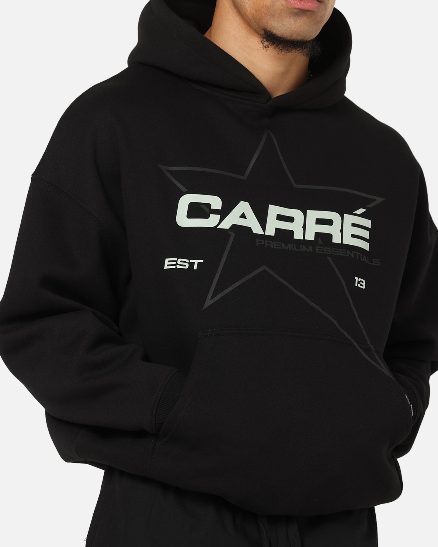 Carre Outlined Hoodie Black、mySite、zt4zffjzw