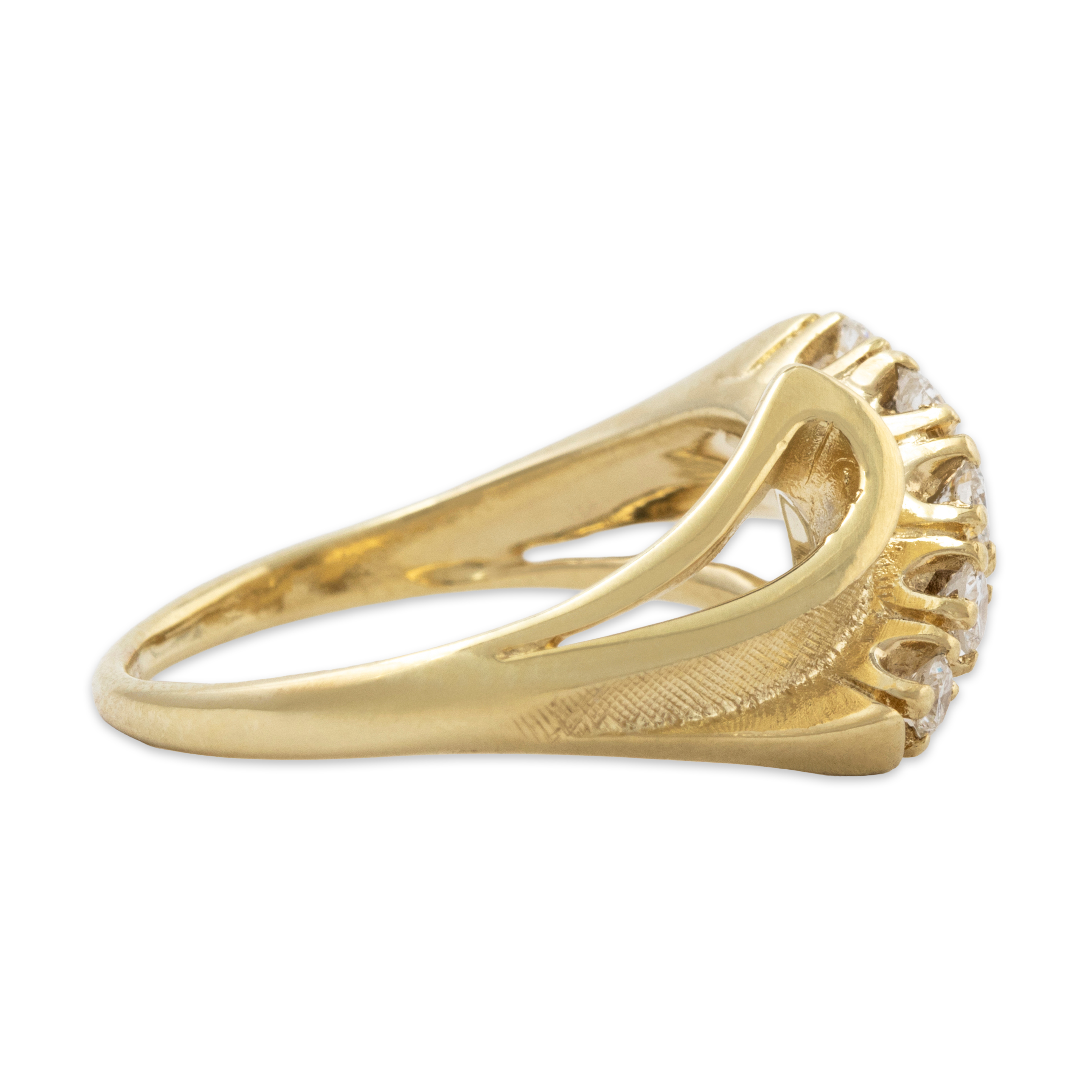 Vintage 14k Yellow Gold .234cttw Diamond Chic Ring 5.75、mySite、hinf8tx79