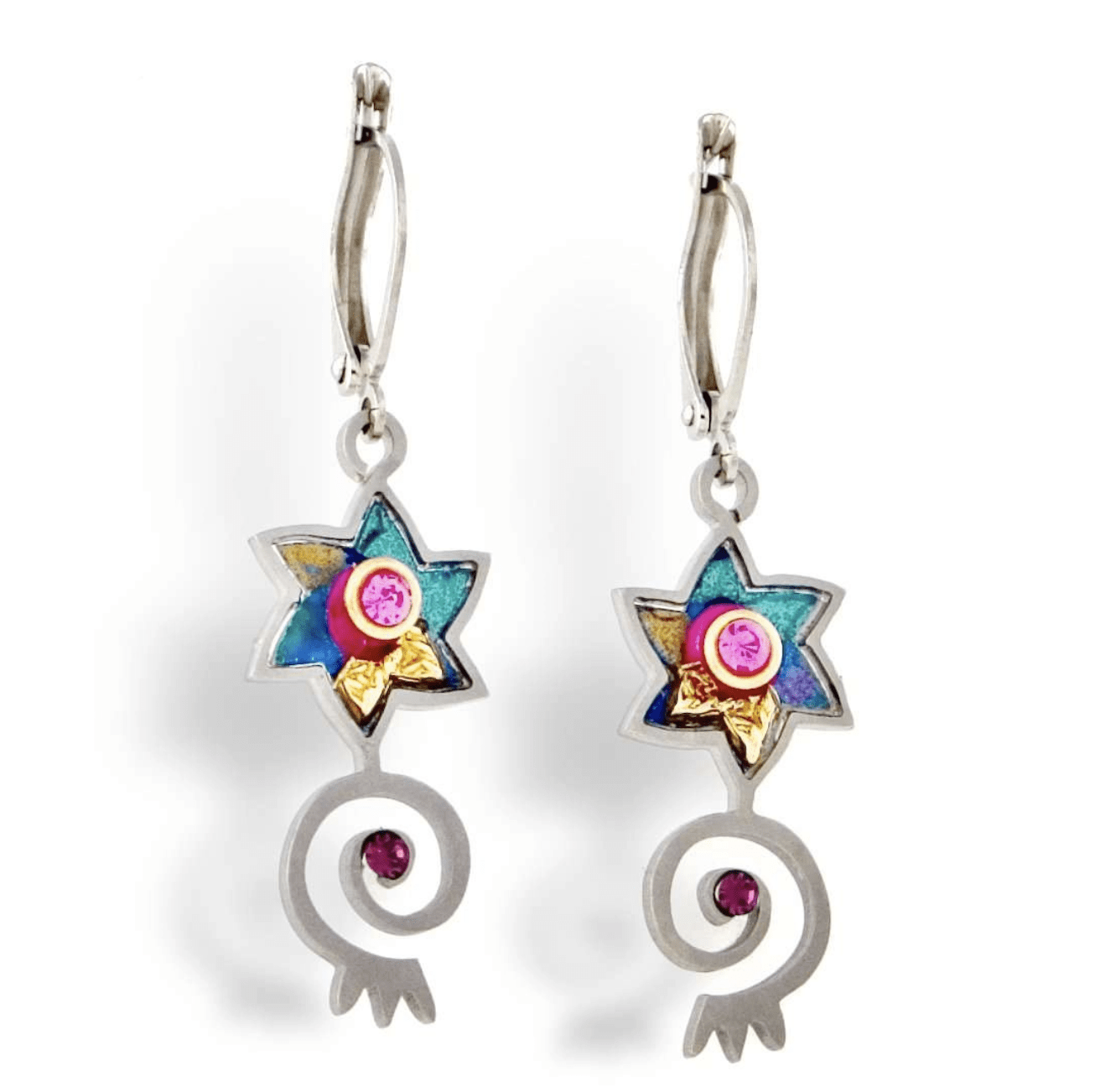 Seeka Star of David and Pomegranate Earrings、mySite、topwebapps