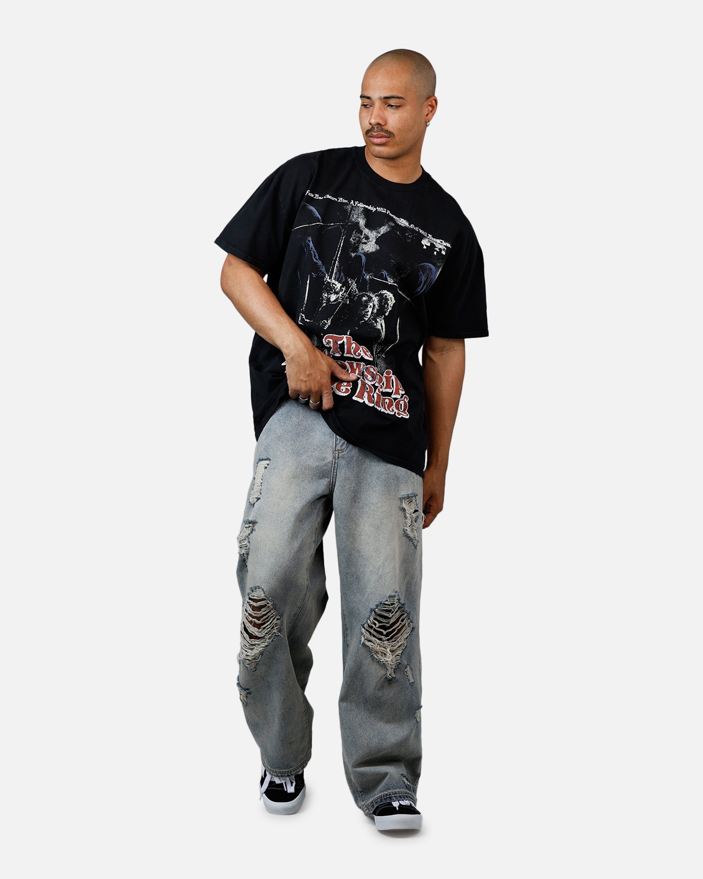 American Thrift X Lord Of The Rings Fellowship Heavyweight T-Shirt Black、mySite、zt4zffjzw