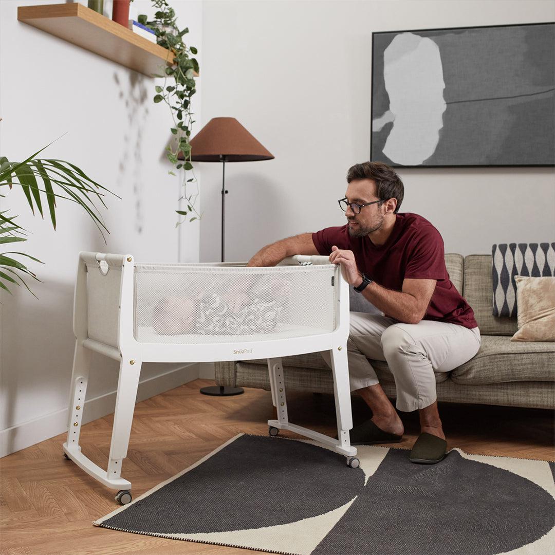  Snuz SnuzPod Studio Bedside Crib - Paris White、mySite、merchandisen