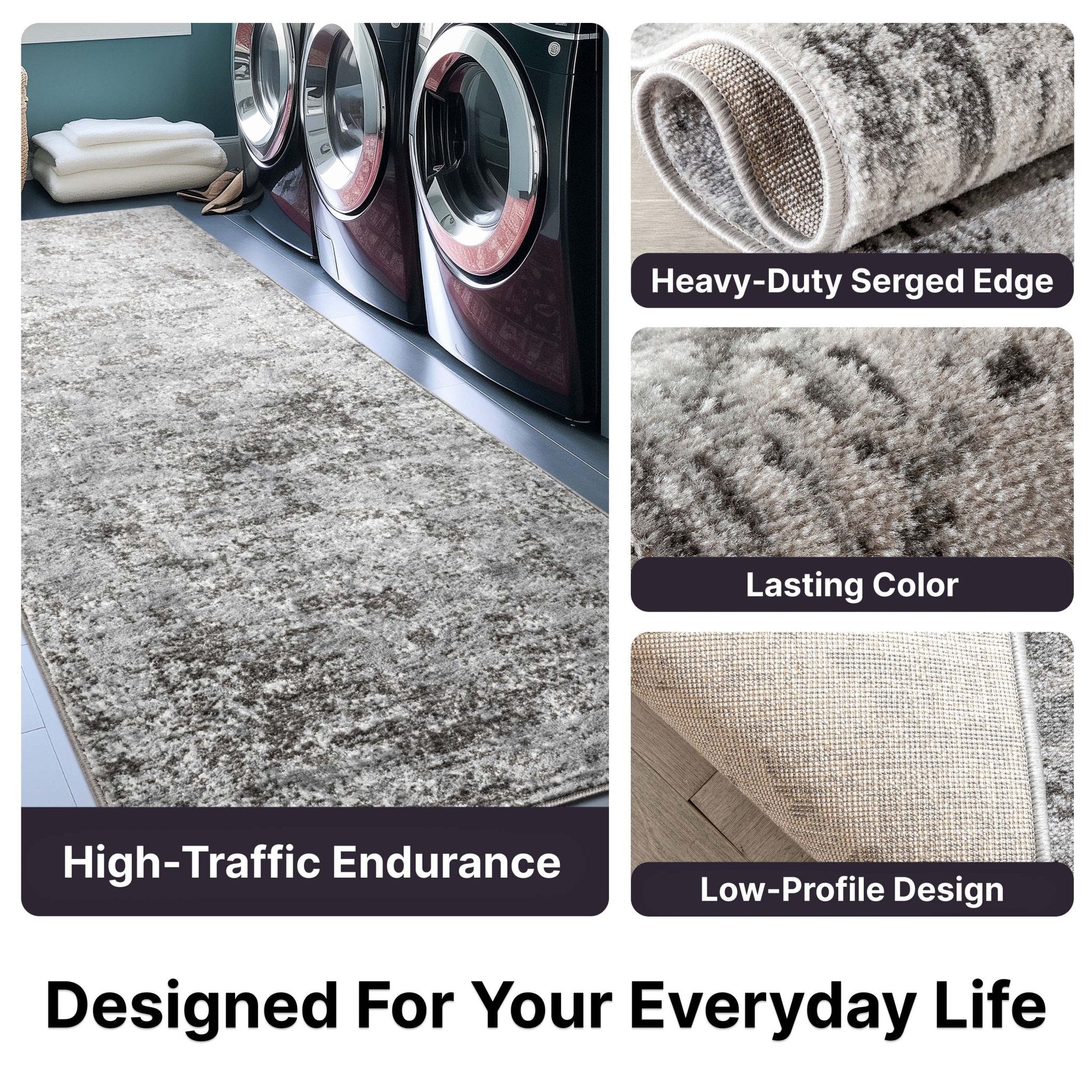 Patras Custom Size Runner Vintage Medallion Oriental Grey Choose Your Width x Choose Your Length Hallway Runner Rug、mySite、gigharbornorthrealestate