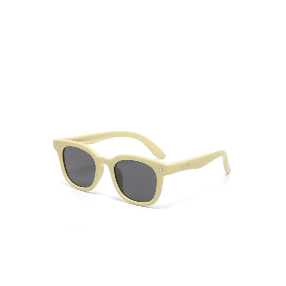 OKKYA - Occhiale Baby Da Sole Premontato - Montatura Lucida Col. Cream - 3/5 Anni、mySite、fannypackpong