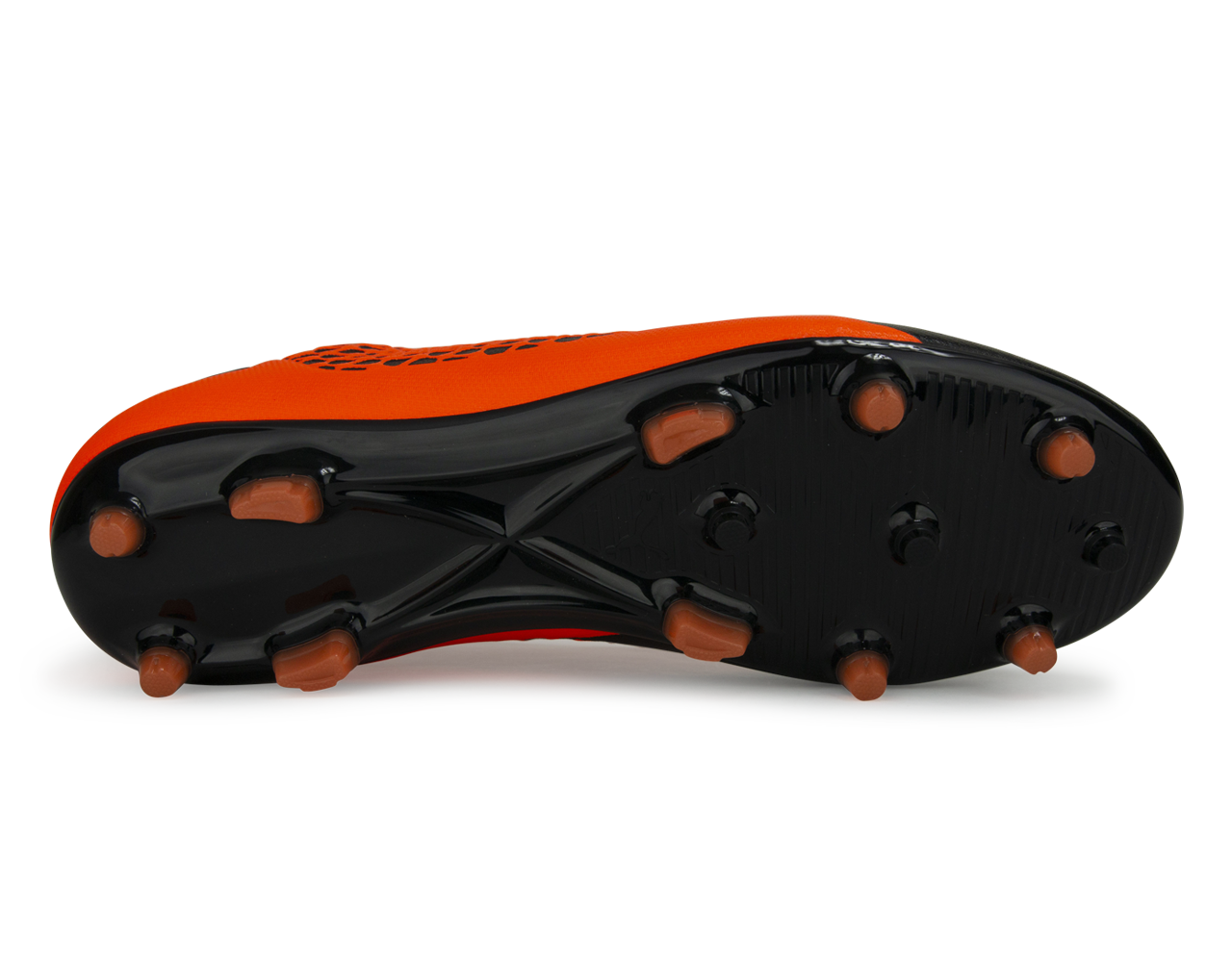 PUMA Kids FUTURE 2.4 NETFIT FG/AG Black/Shocking Orange、mySite、noshort