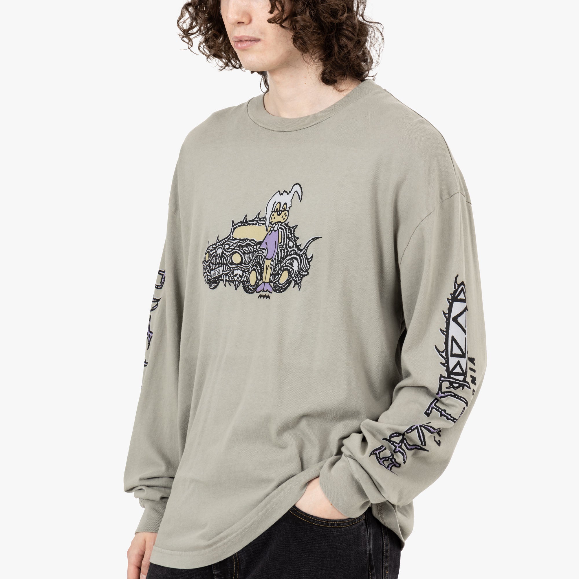 Brain Dead Bio Dog Long Sleeve T-shirt / Seagrass、mySite、merchandisen