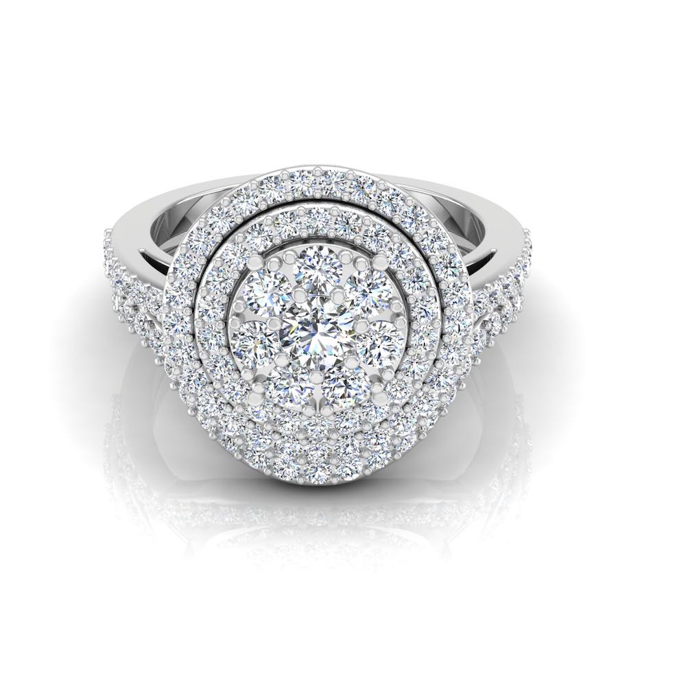 Dual Split Shank Moissanite Dome Engagement Ring、mySite、hinf8tx79