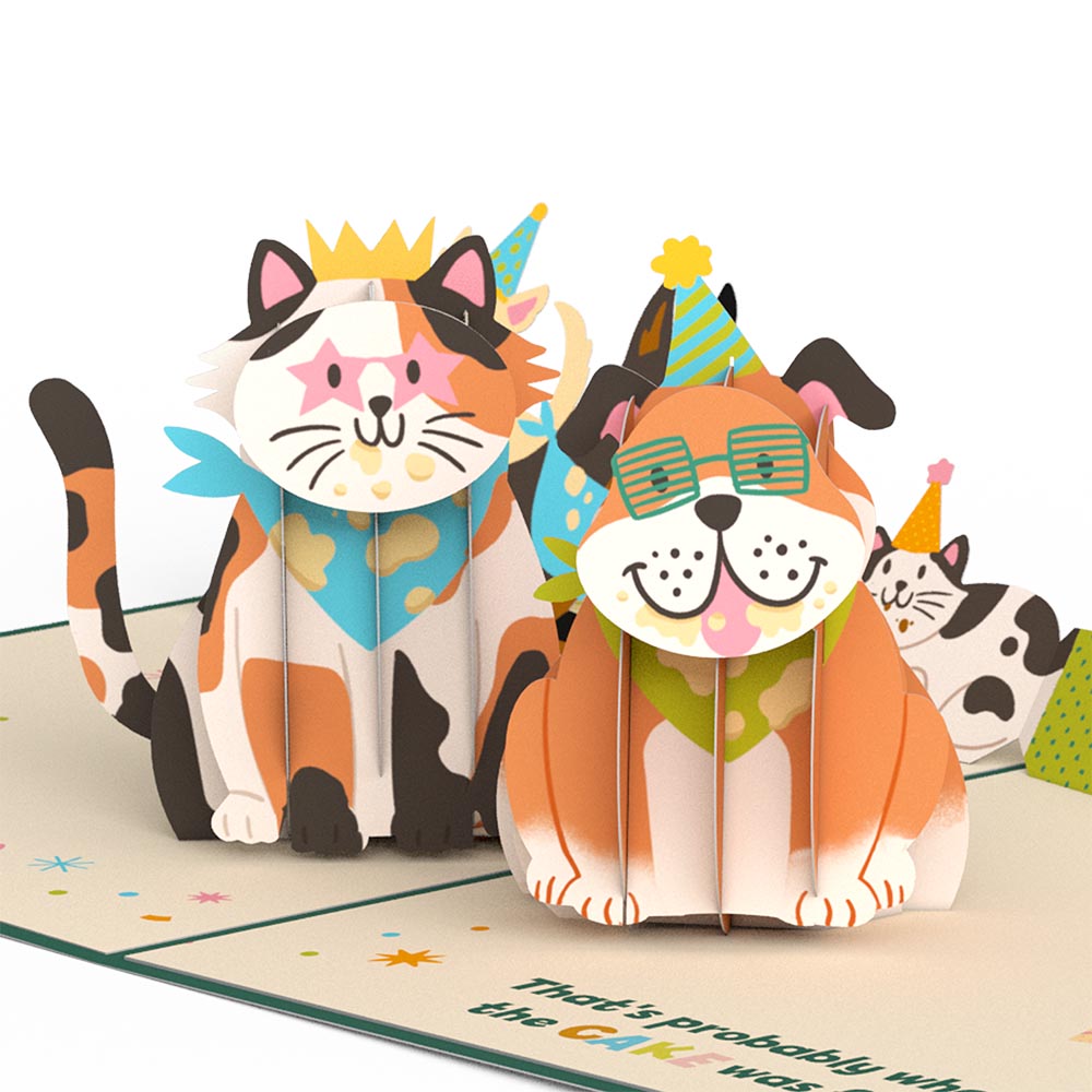 We Heard It's Your Birthday Dog and Cat Pop-Up Card、mySite、solidvoid