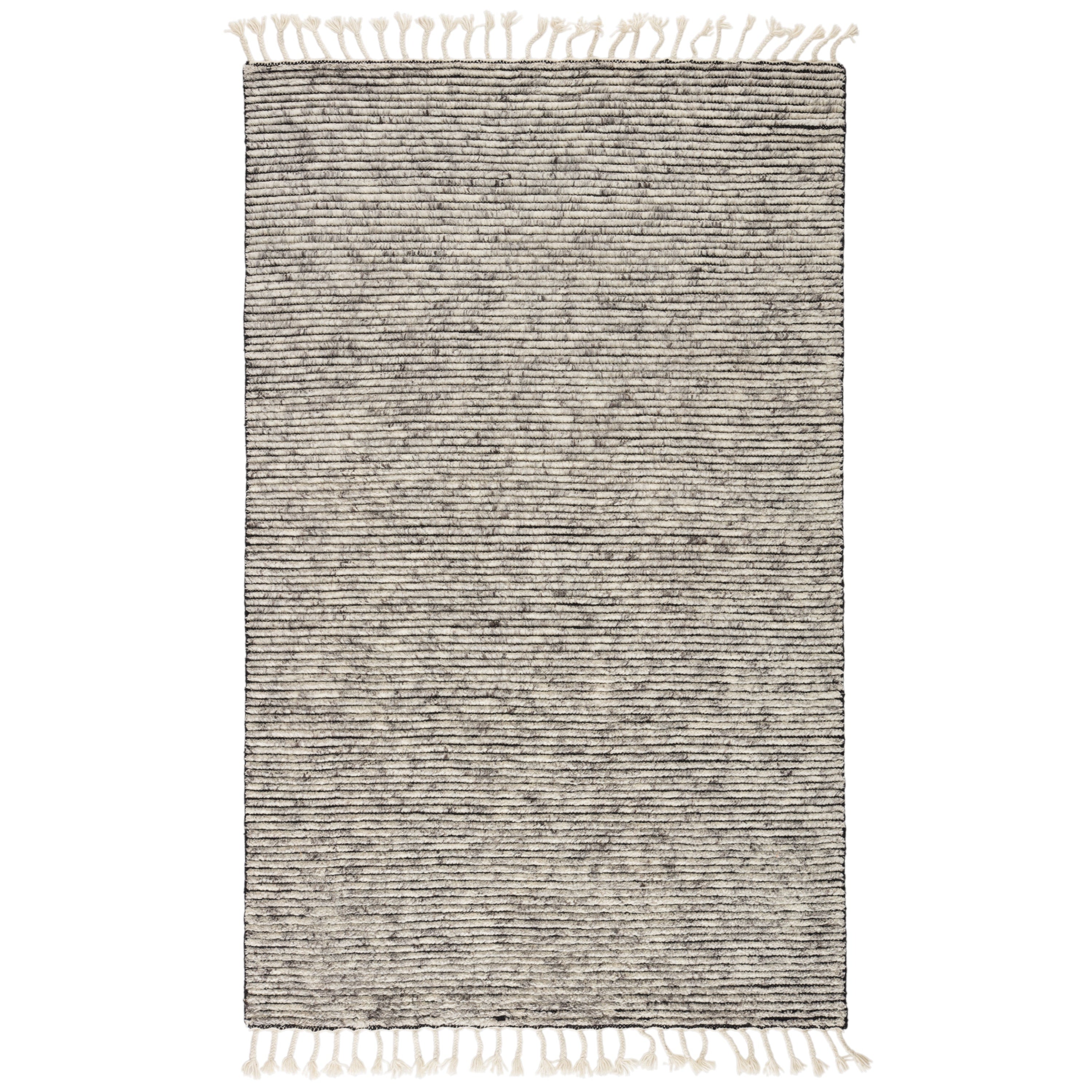 Alpine Hand-Knotted Striped White Gray Area Rug、mySite、gigharbornorthrealestate