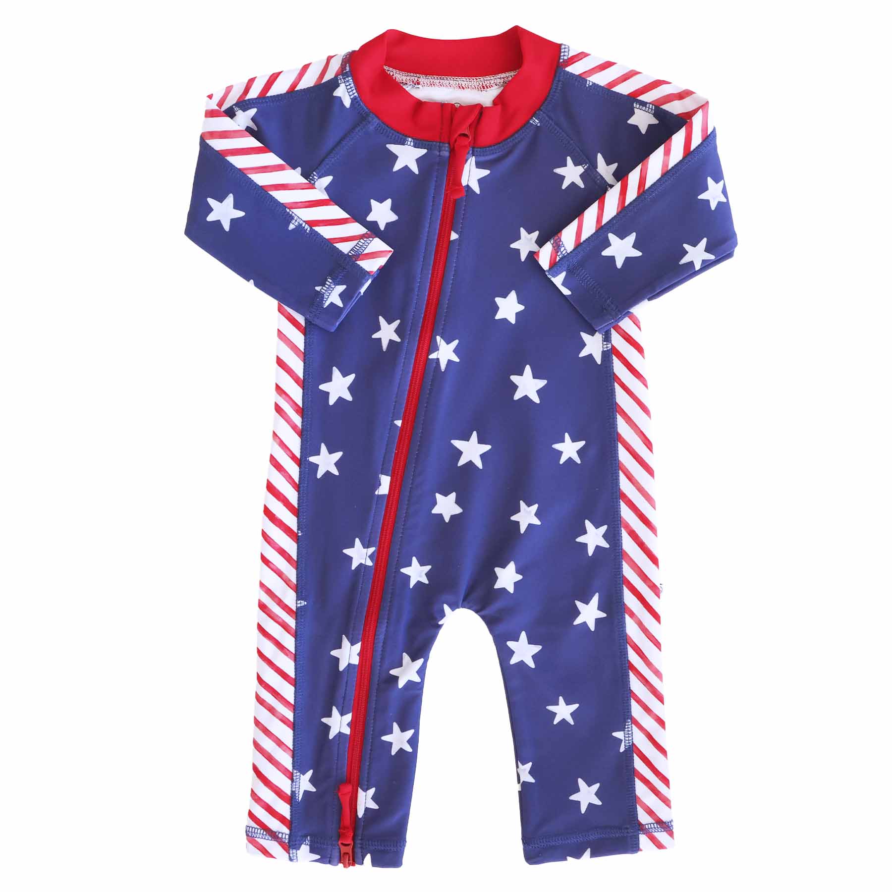  Long Sleeve Rash Guard Swim Romper Full Length | Star-Spangled Summer、mySite、layawaytickets