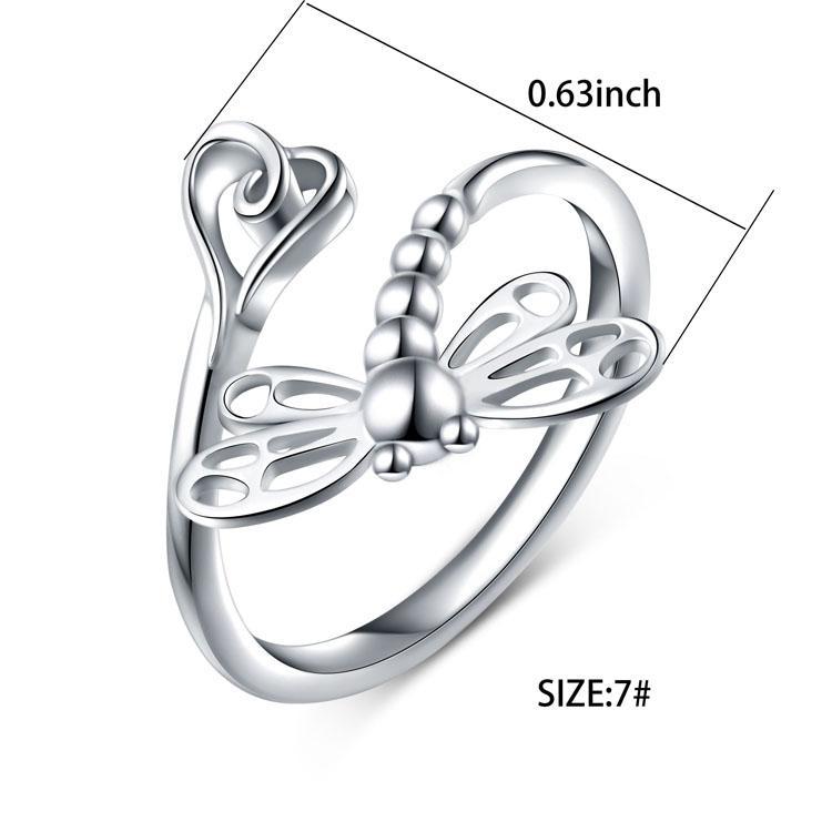 Dragonfly Ring in 925 Sterling Silver, Simple and Sweet、mySite、g9winljtr