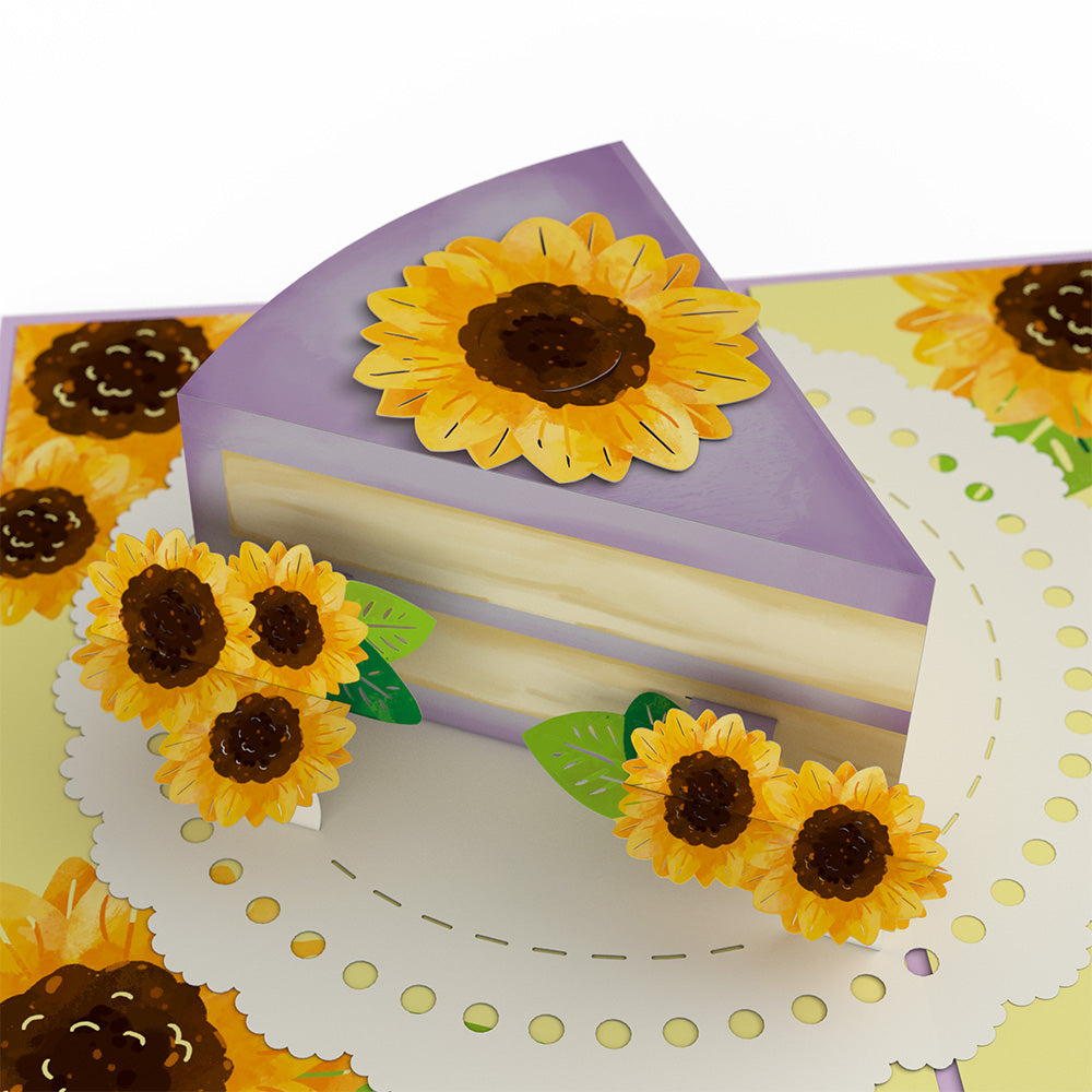 Sunflower Birthday Cake Slice Pop-Up Card and Sentiment Set、mySite、solidvoid
