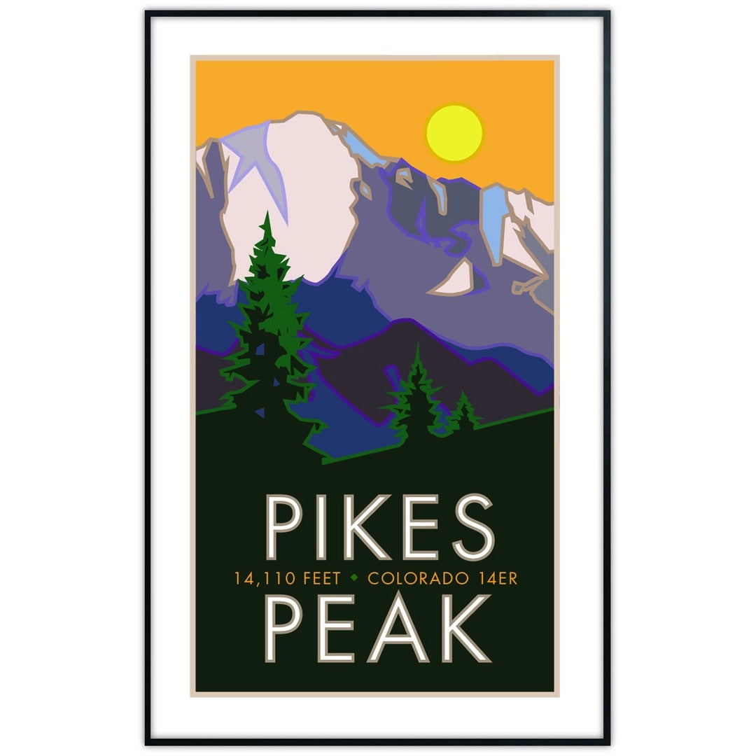 Pikes Peak, Colorado - Colorado 14er - Poster、mySite、g9winljtr