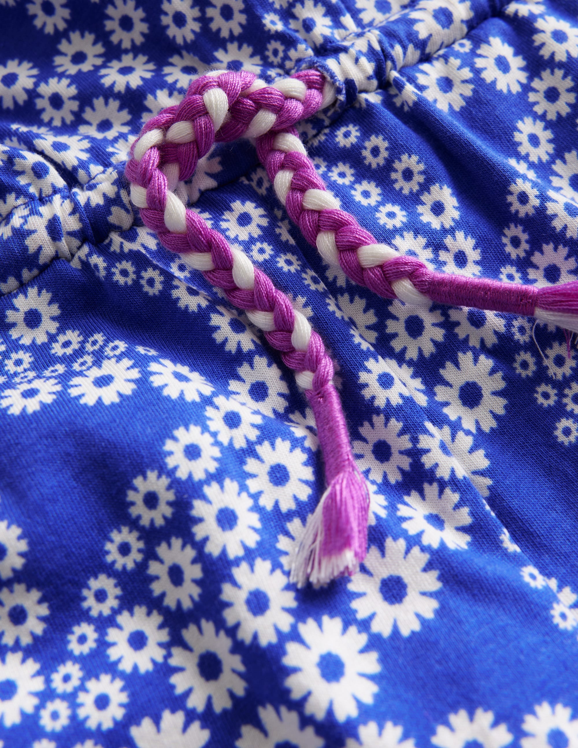  Printed Jersey Playsuit-Greek Blue Daisy Wave、mySite、ashleygrahame