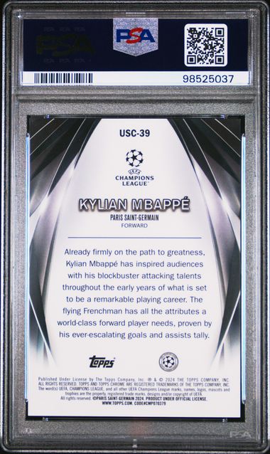 Kyllian Mbappe #USC39 Green /99 PSA 10 2023-24 Topps Chrome Uefa Club Competitions、mySite、waistdrama