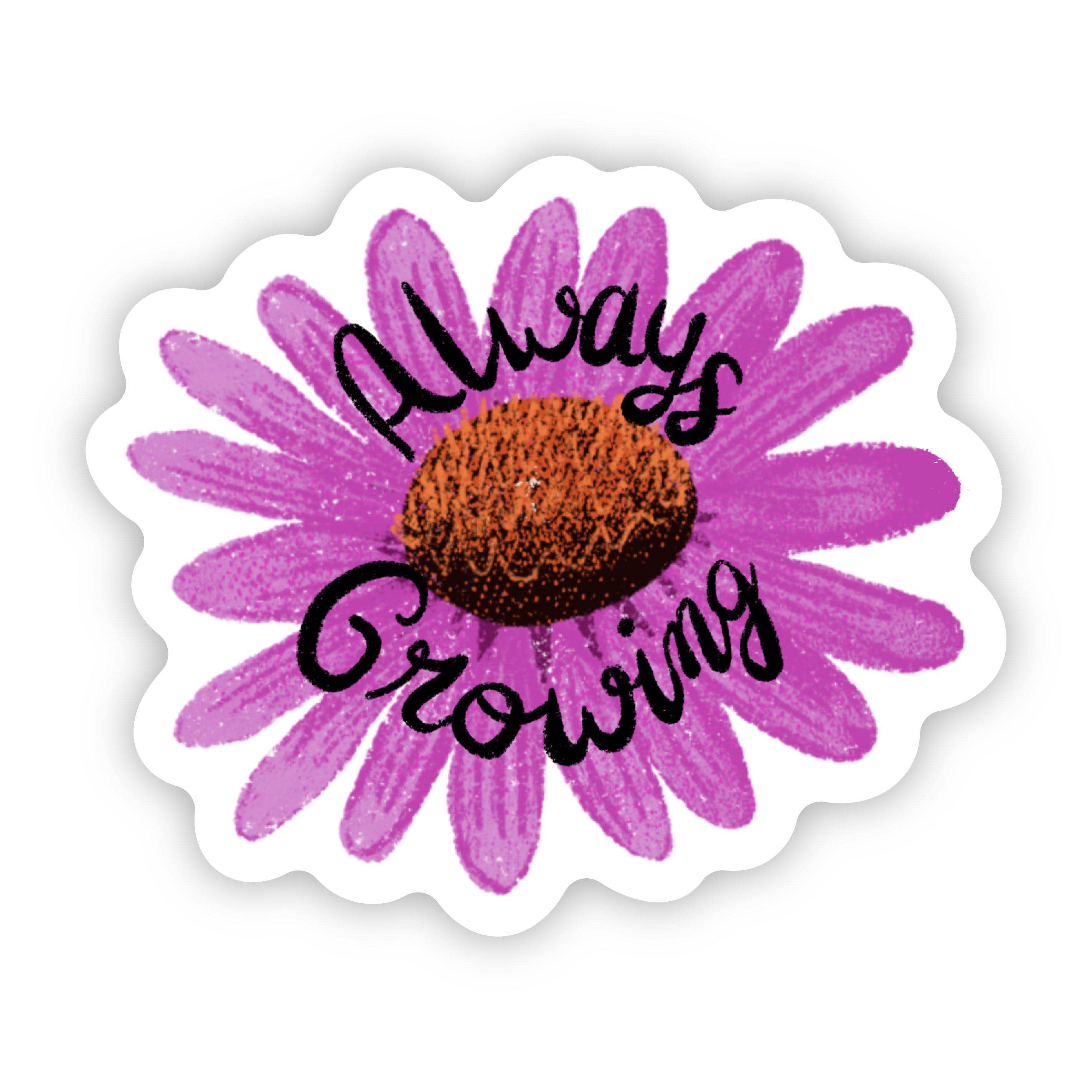  Always Growing Purple Flower Sticker、mySite、elrpsem3k