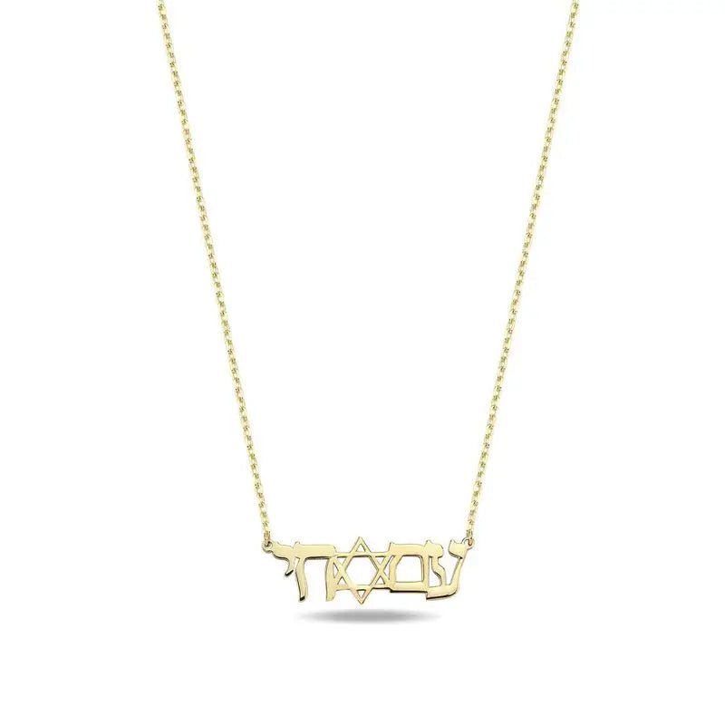  Am Yisrael Chai 14K Gold Necklace、mySite、elrpsem3k