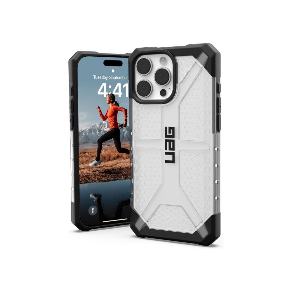 URBAN ARMOR GEAR Plasma Case for iPhone 16 Pro Max - Drop-Resistant, Wireless Charging (Clear)、mySite、camillekostekn