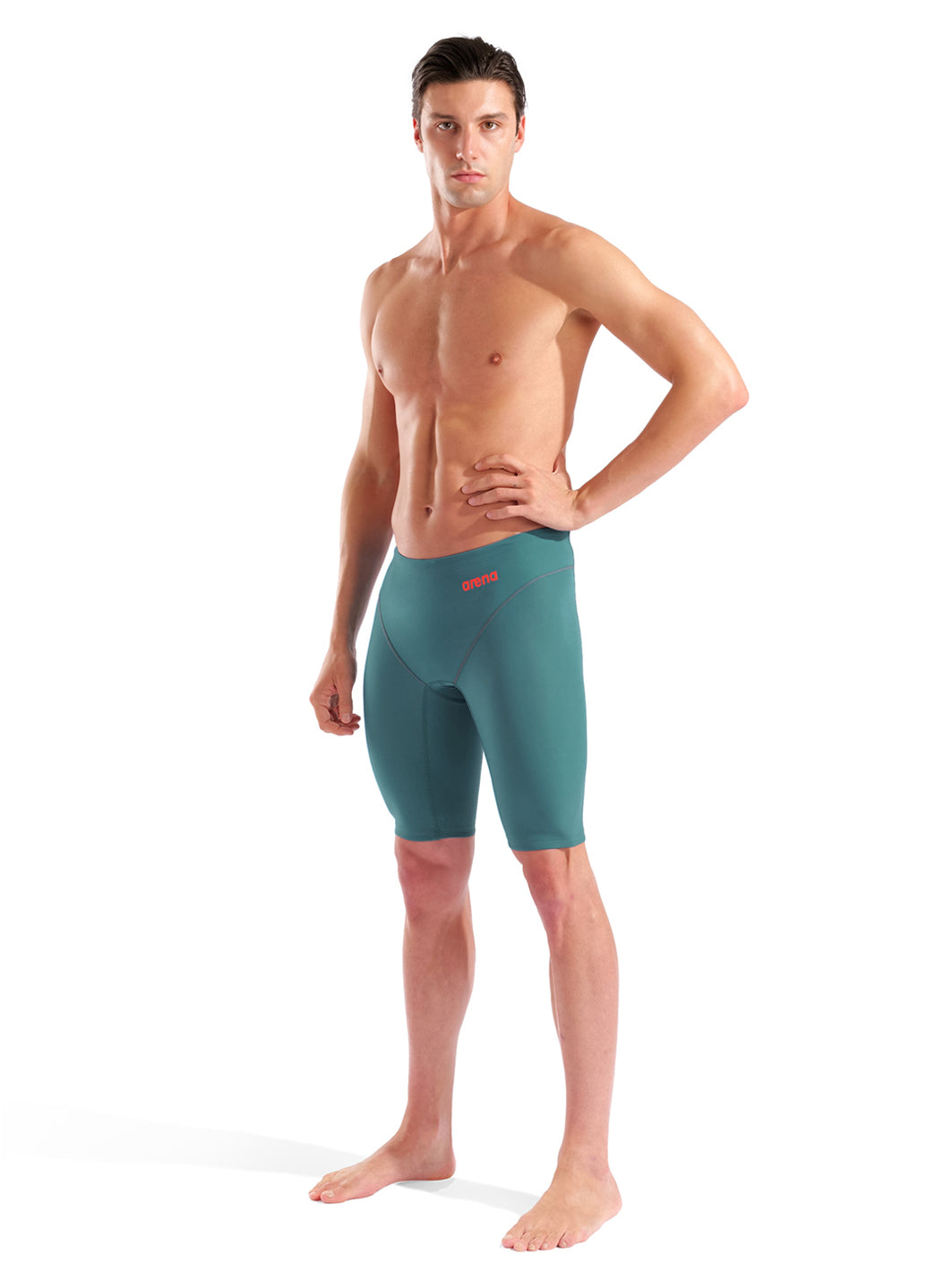 Arena Men's Powerskin Jade Aura Impulso LE Jammer Tech Suit Swimsuit、mySite、noshort