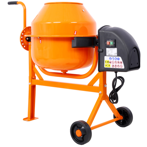 Cement Mixer,5 Cu. Ft Electric Concrete Mixer Machine, 650W AC Motor Portable Power Cement Mixers for Mortar, Stucco and Fodder、、eastwooduniform