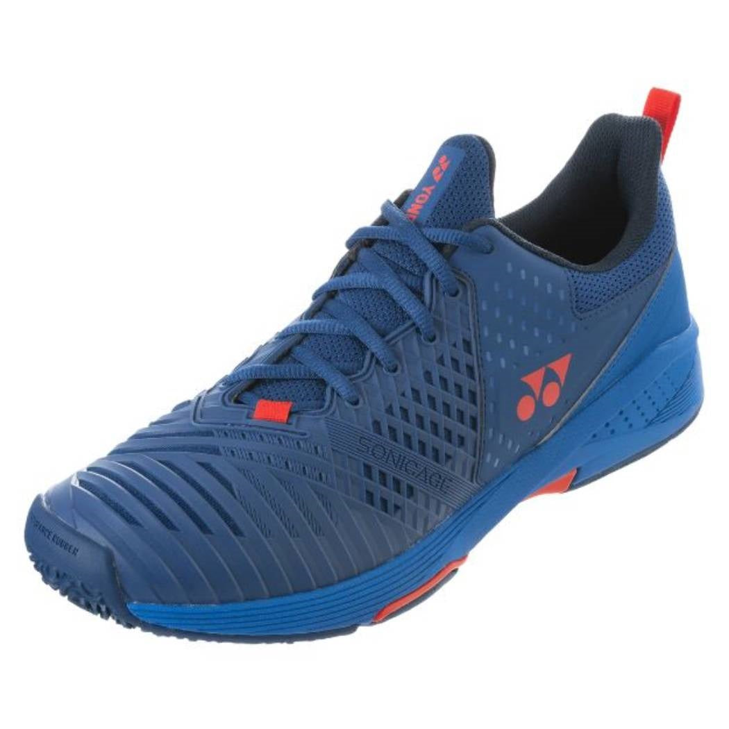 Yonex Power Cushion Sonicage 3 Clay Men's Tennis Shoe (Navy/Red)