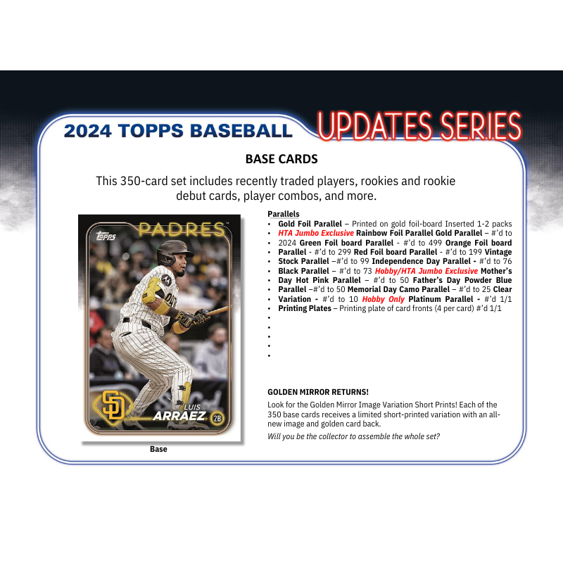 2024 Topps Update Series Baseball Jumbo 6 Box Case、mySite、waistdrama