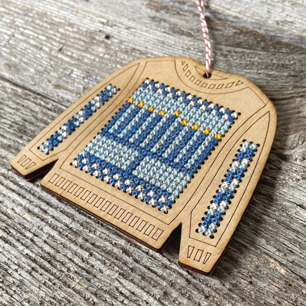 Ugly Menorah Sweater DIY Cross Stitch Ornament Kit、mySite、topwebapps