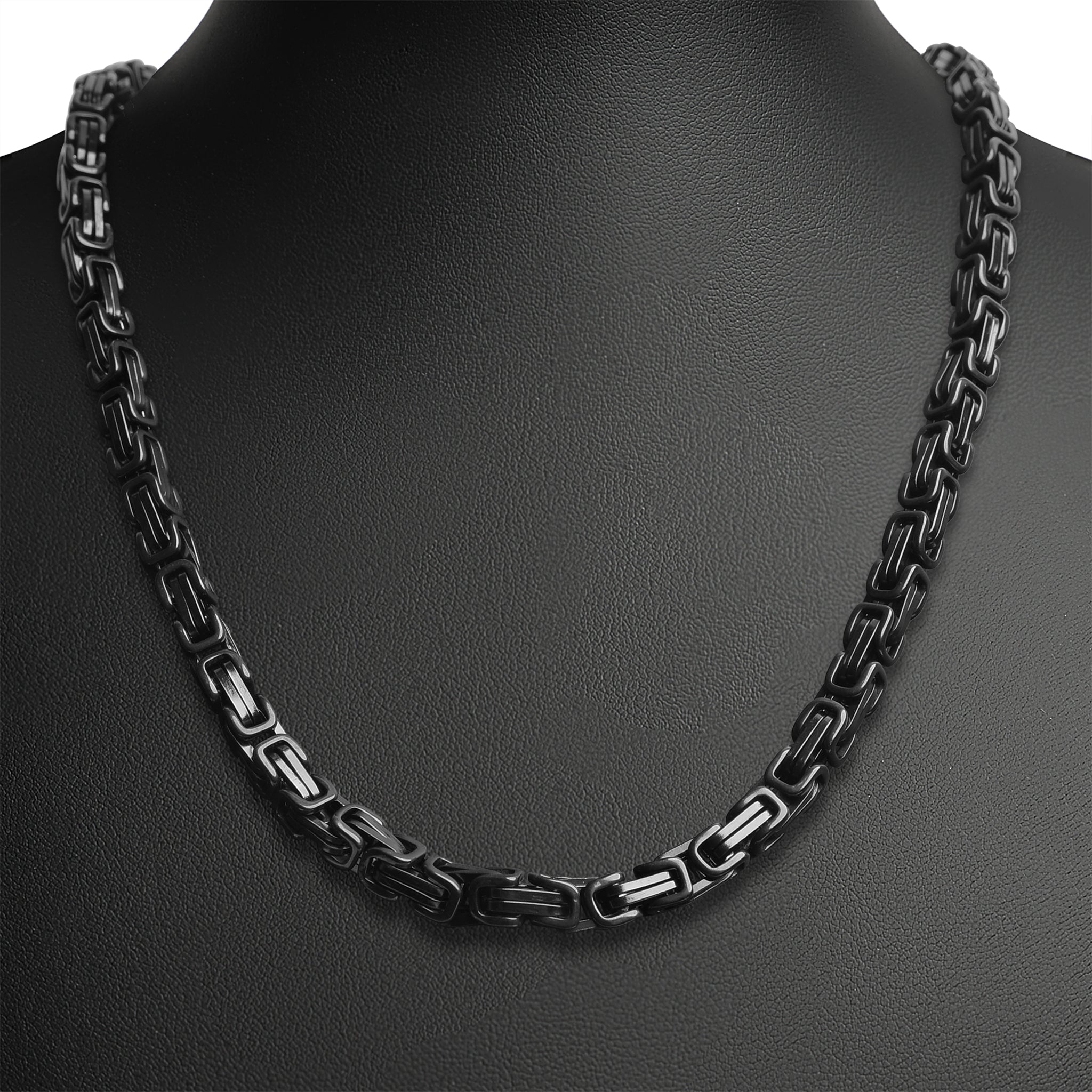 Stainless Steel Black Byzantine Chain Necklace / CHN8503、mySite、dreamappss