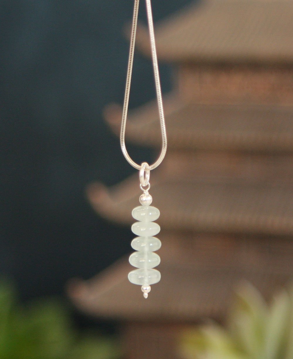 Aquamarine Stone Zen Cairn Pendant、mySite、topwebapps