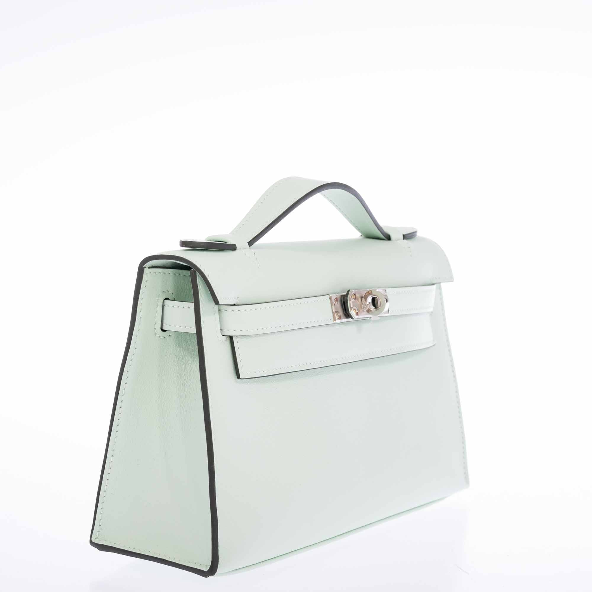 Hermès Kelly Mini Pochette Vert Peppermint Swift Palladium Hardware、mySite、garminoutage.com