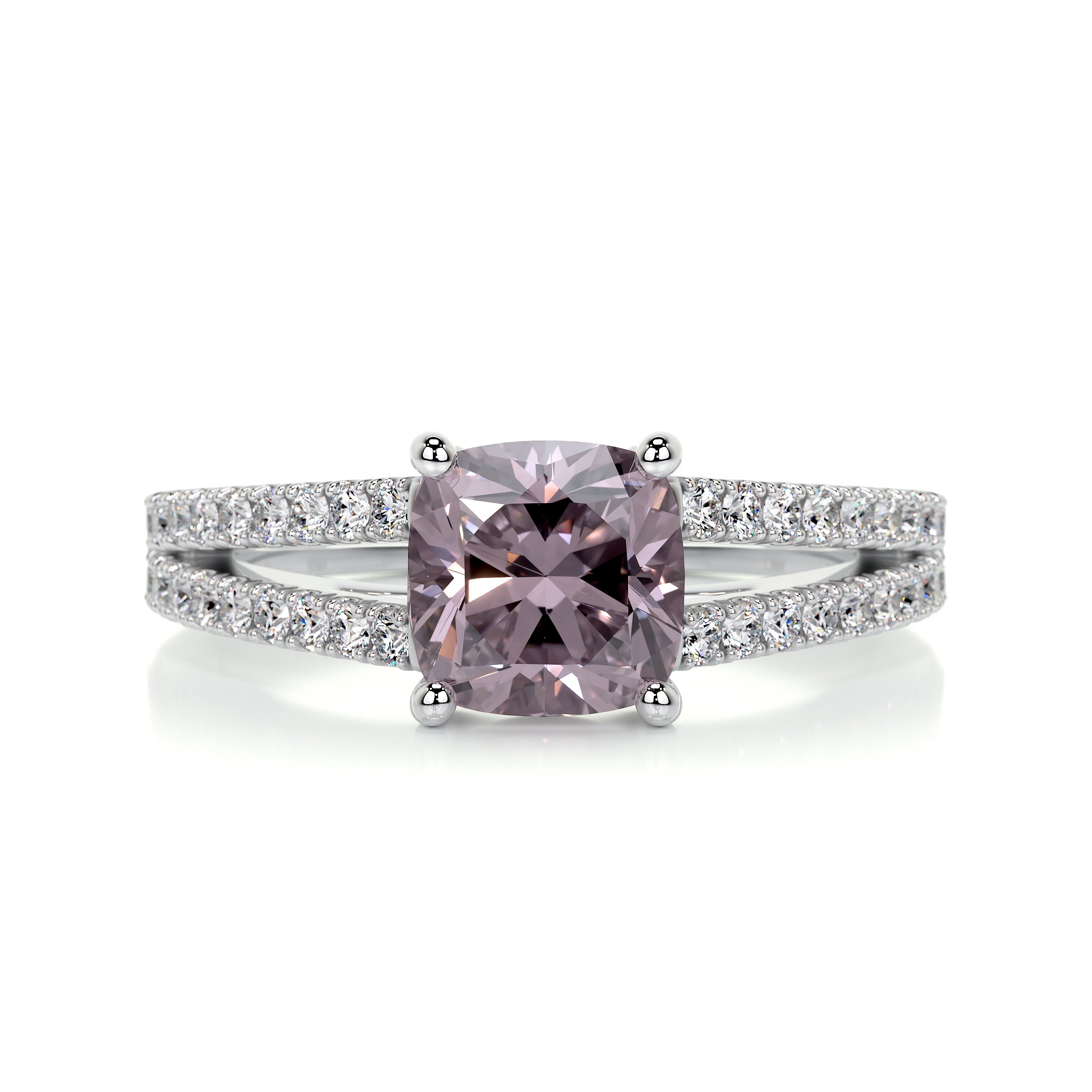 Sadie Pink Gemstone & Diamonds Ring (2.05 Carat) -14K White Gold、mySite、hinf8tx79