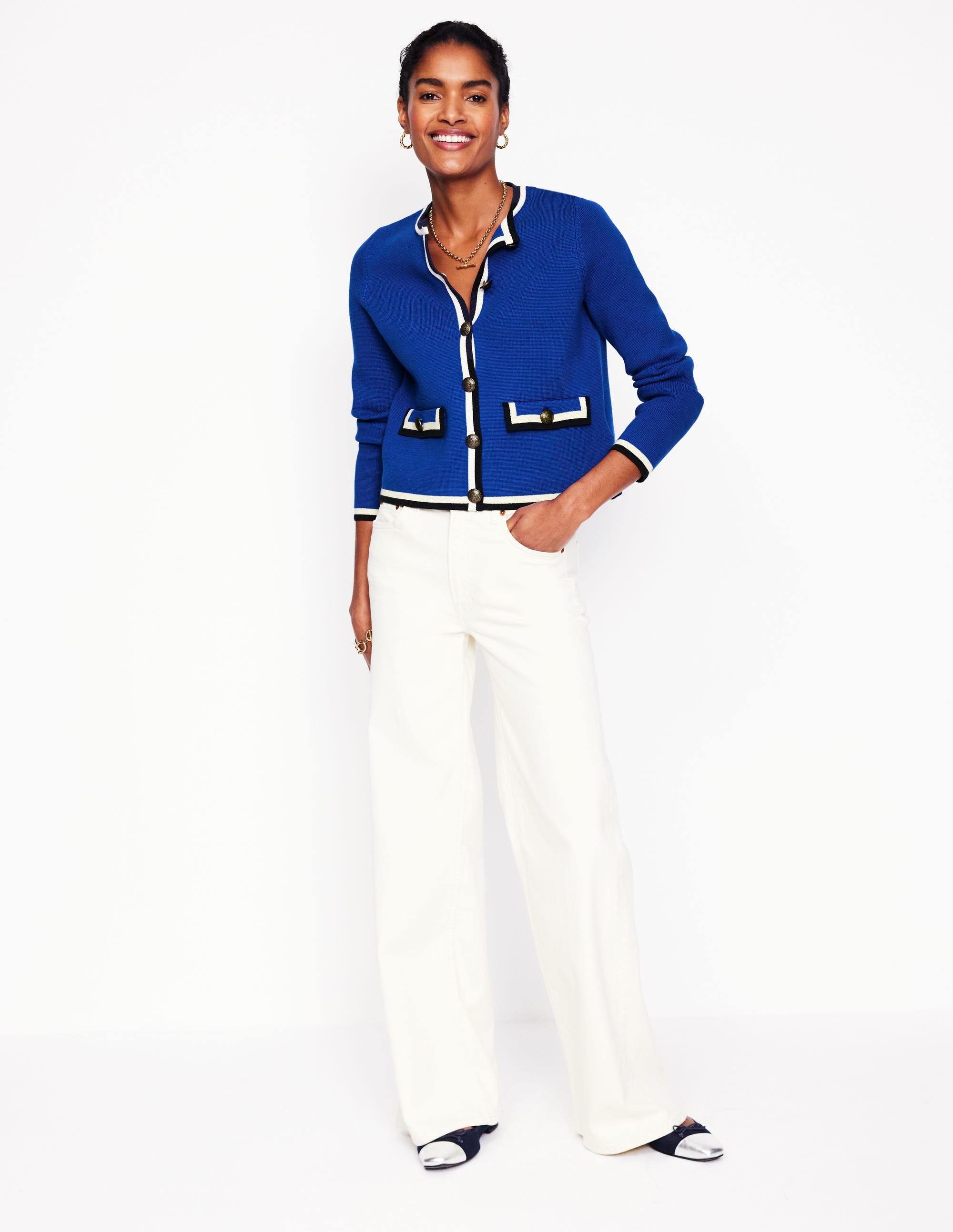  Holly Knitted Jacket-Bright Blue、mySite、ashleygrahame