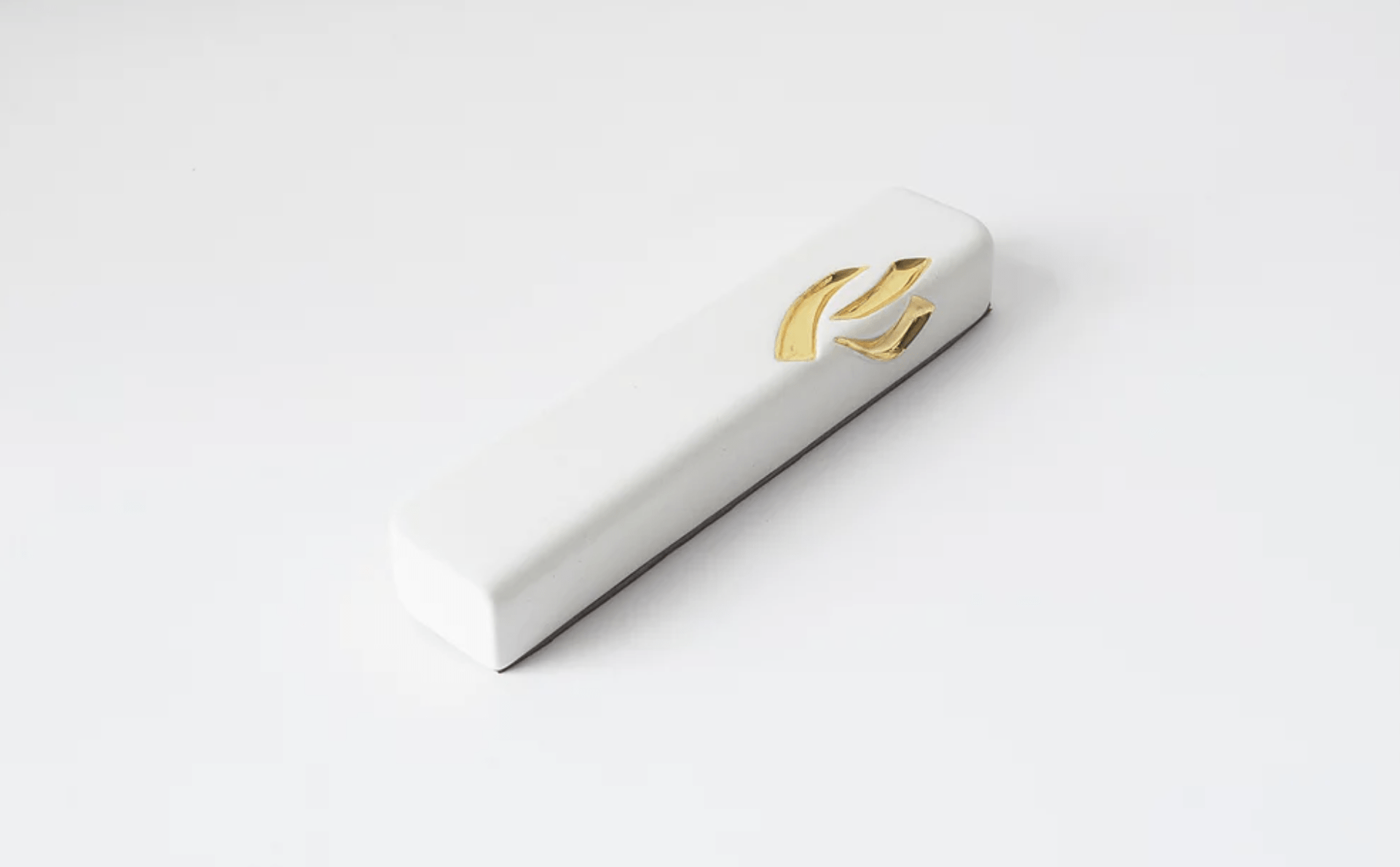 Medium Ceramic Mezuzah Case with Gold by Yahalomis - (Choice of Color)、mySite、topwebapps