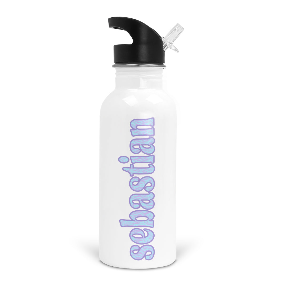  Wavy Days Personalized Kids Water Bottle、mySite、layawaytickets