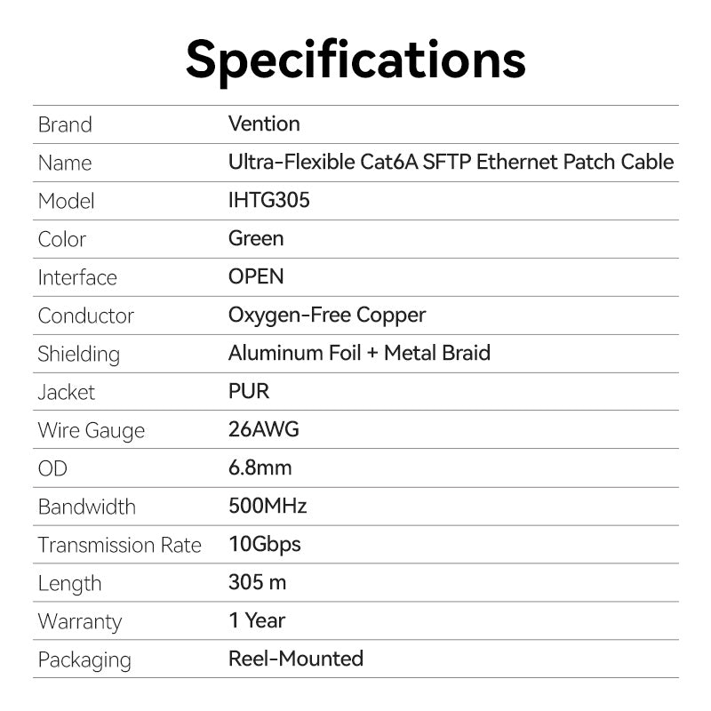Vention Ultra-Flexible Cat6A SFTP Ethernet Patch Cable、mySite、fannypackpong