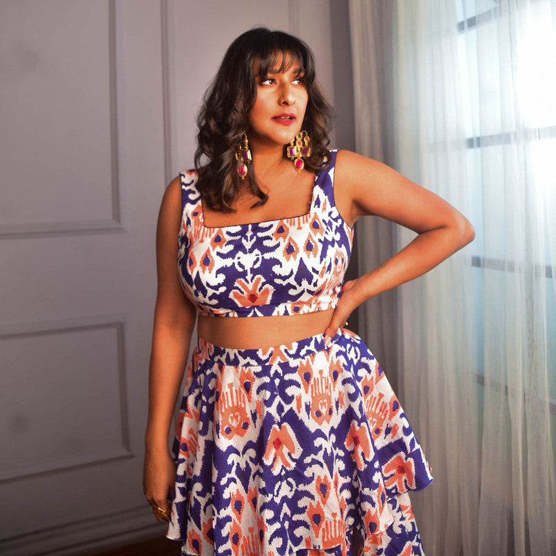 Cotton Blouse | Block Print | Blue、mySite、camillekostekn