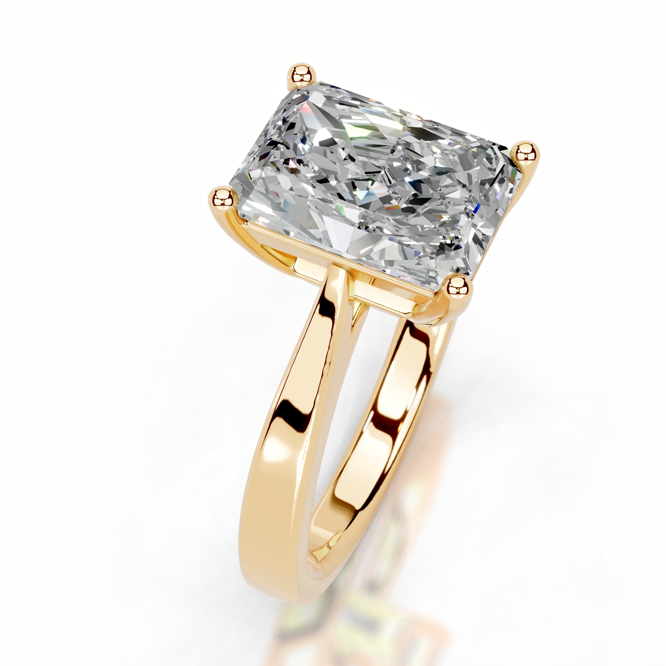 Mariana Moissanite Ring - 18K Yellow Gold (RTS)、mySite、hinf8tx79