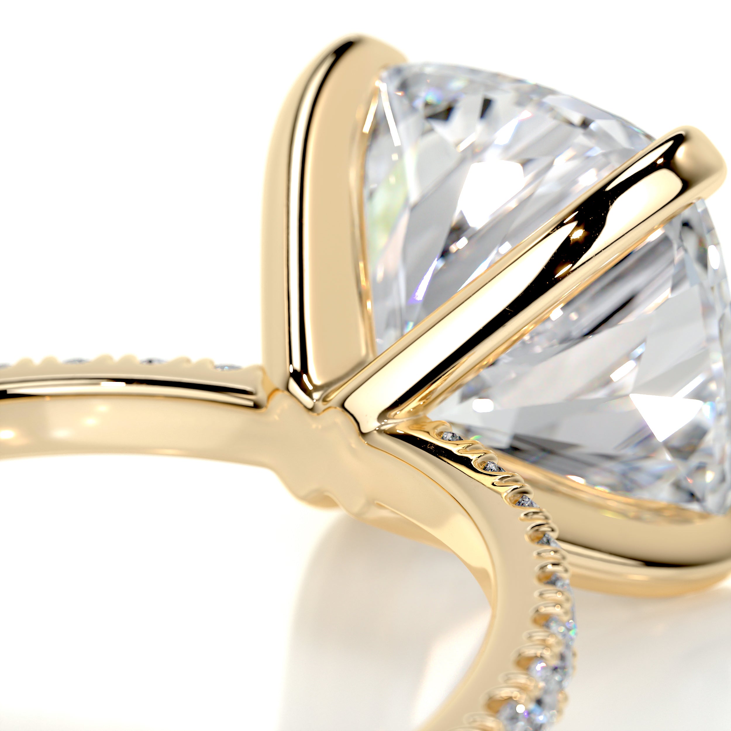 Stephanie Moissanite & Diamond Ring -18K Yellow Gold、mySite、hinf8tx79