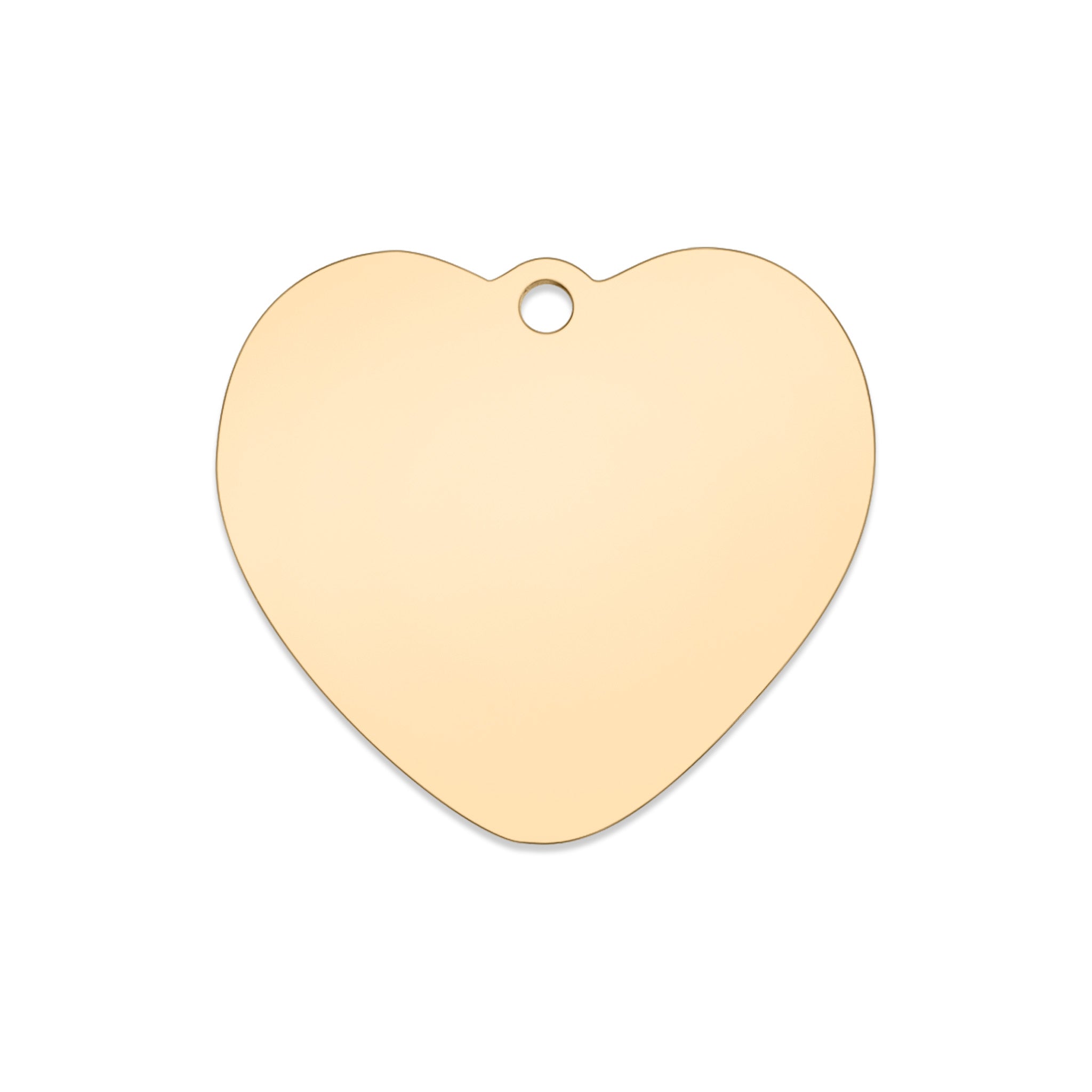 18K Gold PVD Stainless Steel Heart Pet Tag / PDL0131、mySite、dreamappss