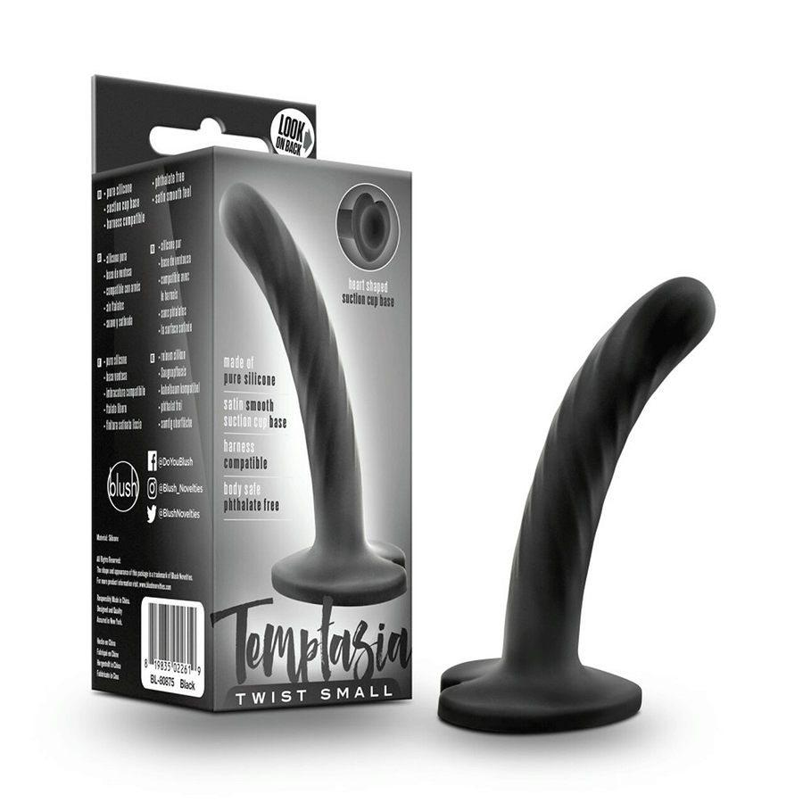 Temptasia Twist Black Silicone Dildo by Blush Novelties、mySite、bottomscart