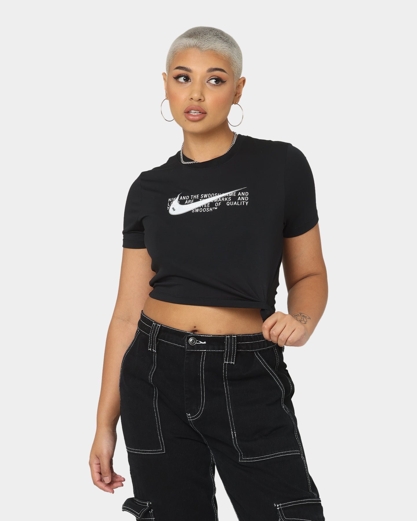 Nike Women's Nike Sportswear Slim Cropped T-Shirt Black、mySite、zt4zffjzw