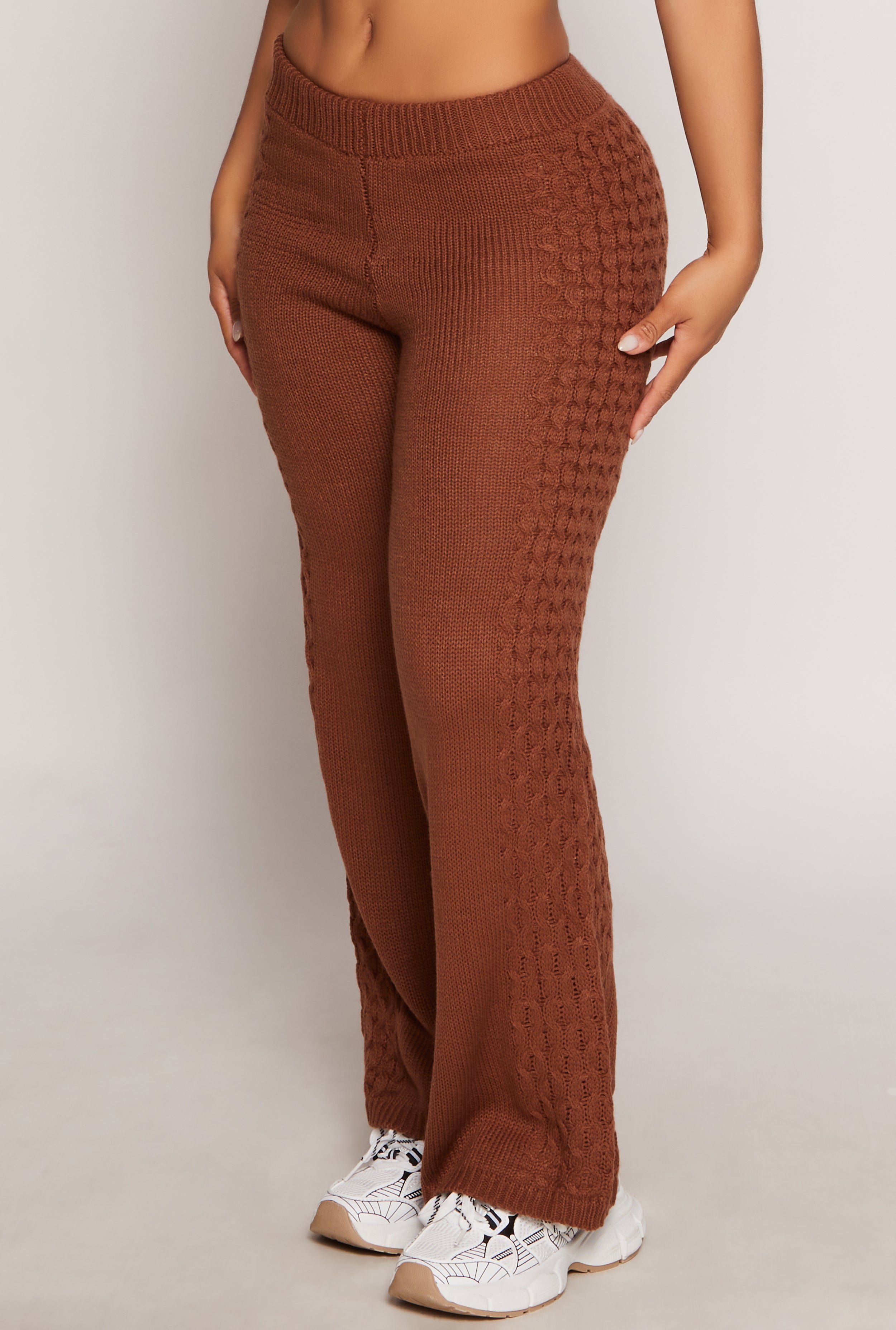 Almost Famous Side Cable Knit Pants、mySite、camillekostekn
