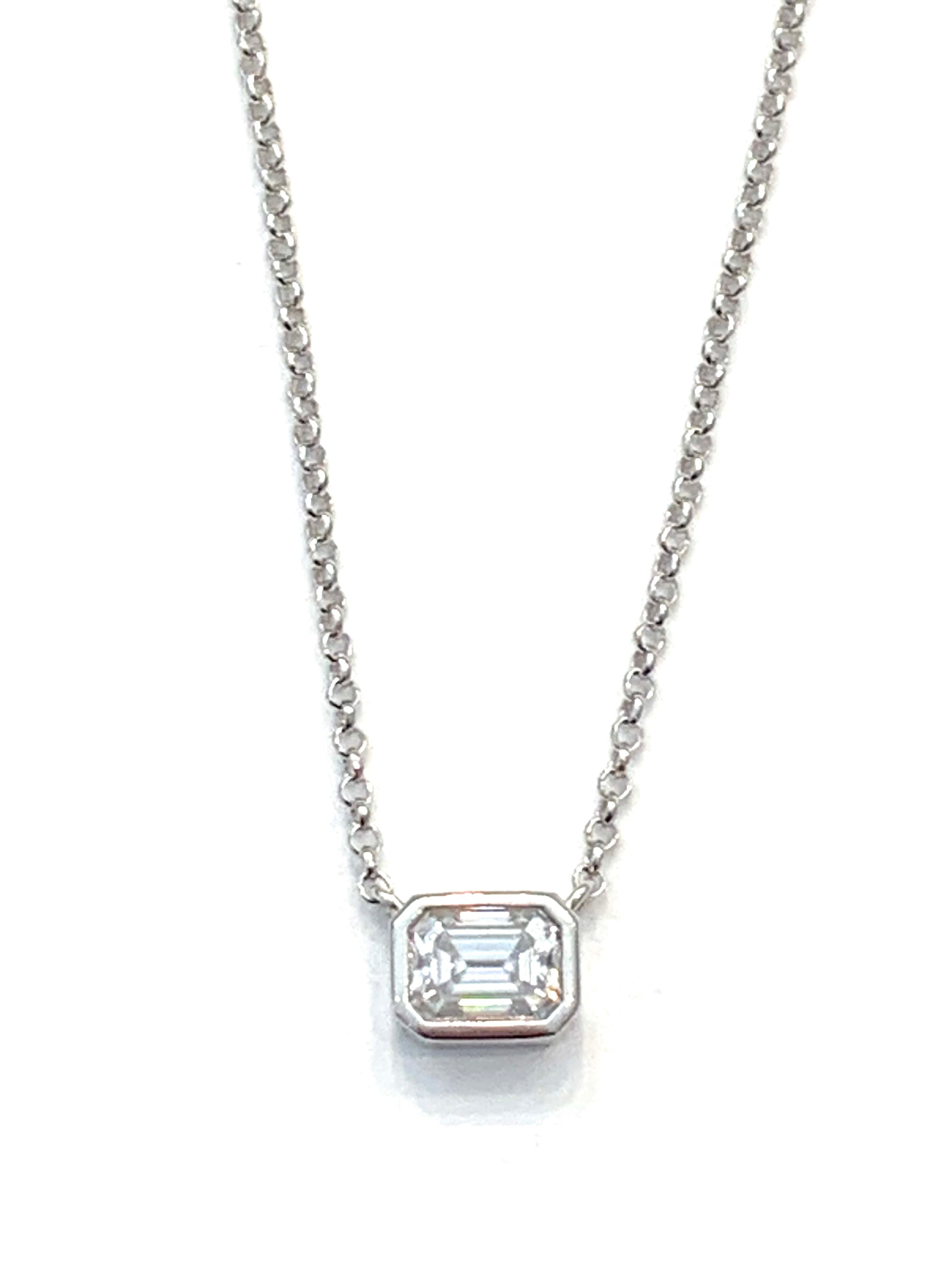 Sconset Flair Studio Moissanite Diamond Necklace, Available in 2 Colors、mySite、noshort