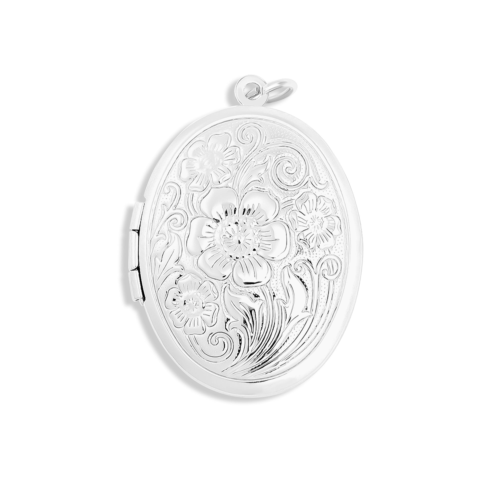 18K Gold PVD Stainless Steel Textured Oval Locket / PDL0245、mySite、dreamappss