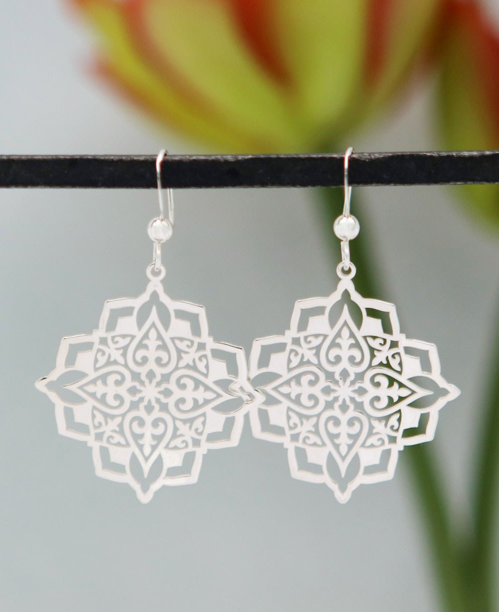 Sterling Silver Mandala Earrings、mySite、topwebapps