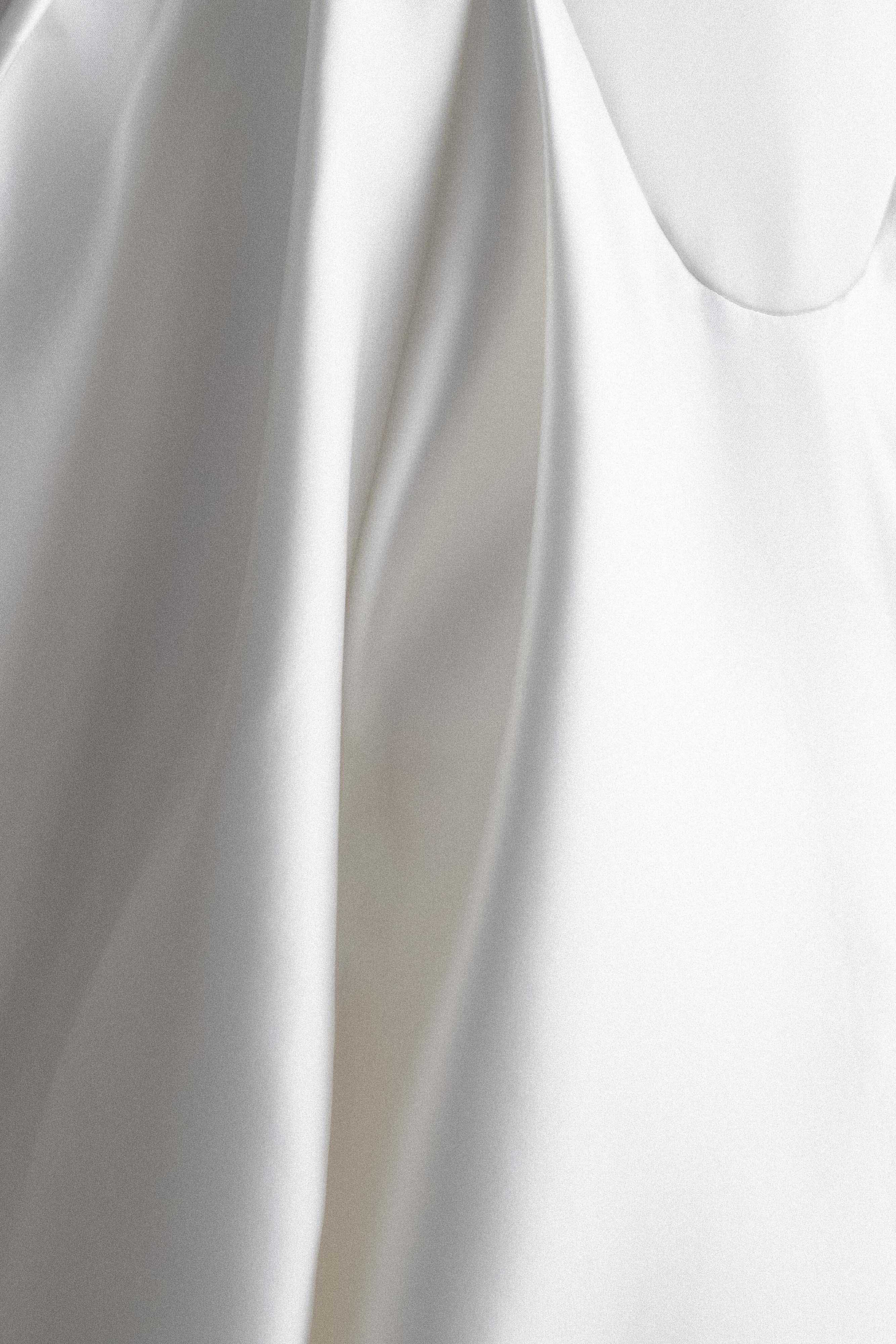 Delphine Satin Strapless Maxi Gown - White、mySite、solidvoid