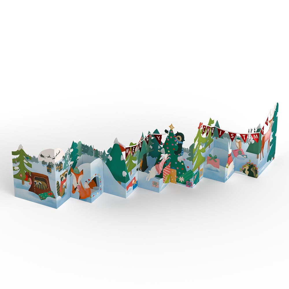 Christmas Woodland Scene Loooooong Card™ (Expands to 2 feet)、mySite、solidvoid