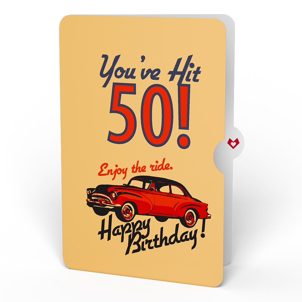 Classic Car 50th Birthday Pop-Up Card and Sentiment Set、mySite、solidvoid
